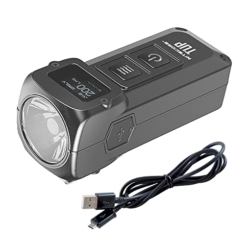 Nitecore Tup Grey 1000 Lumen Rechargeable Keychain Edc Flashlight With Lumentac Charging Cable #TOP27
