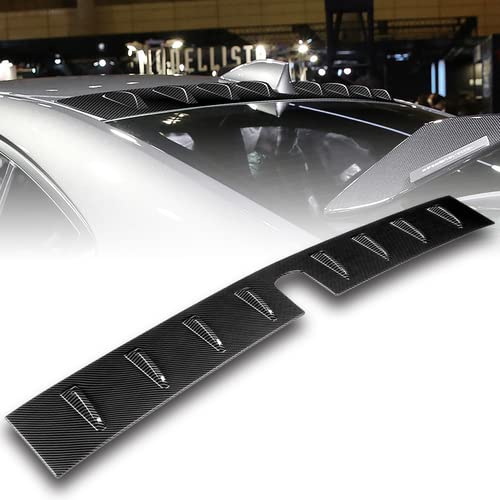 HK5 Shark Fin Vortex Rear Window Roof Spoiler Compatible with 2022-2025 Subaru WRX, 2023 (Painted Carbon Style)