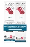 Logona Gesichtspflegeset mit Couperose Serum und 24h Creme für empfindliche Haut, Gesichtspflege gegen Rötungen, Vegane Naturkosmetik mit Silidine, 1 Stück