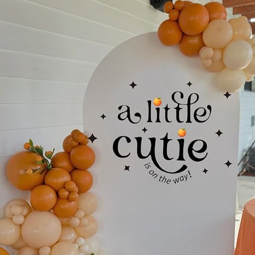 Vinilo decorativo tema naranja para baby shower miniatura 3