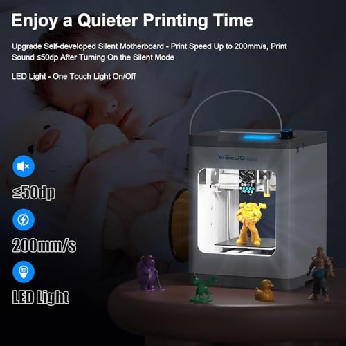 TINA2S 3D Printer with WiFi Printing, WEEDO Mini 3D Printers for Kids and Beginners, Auto Leveling and Fully Assembled FDM 3D Printer, Open Source DIY 3D Printer for Home Classroom and Office - Image 5