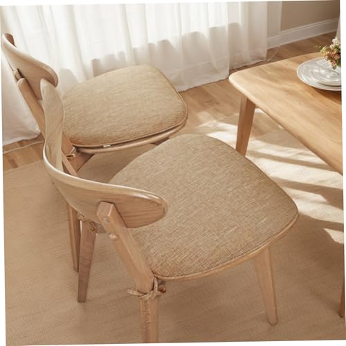 Cojines para sillas de comedor con lazos gruesos lavables antideslizantes 3