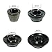 Drintag Wheel Balancer Cone, 4pcs Tire Balancing Machine Cones Set #45 Carbon Steel Wheel Balancer Standard Taper Cones Kit for 36MM Shaft, Cone Size 1.77-5.39 Inches