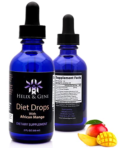 Helix & Gene Appetite Diet Drops Mango Flavor | Fast Weight Loss | Natural Metabolism Booster | Proprietary Active-8 & African Mango Complex | Made in The USA | 2 Fl O