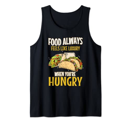 Buena comida hambriento taco carne vegetal amante de la comida mexicana Camiseta sin Mangas