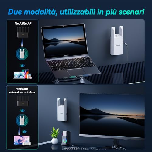 A18 Pro Ripetitore Wi-Fi Dual Band AC1200 Mbps, Funzionalità Extender e Access Point 5GHz/2.4GHz con Porta Gigabit LAN, LED Segnale Intelligente, Pulsante WPS, Sicurezza WPA2, Controllo via App - Powerline - Immagine 5