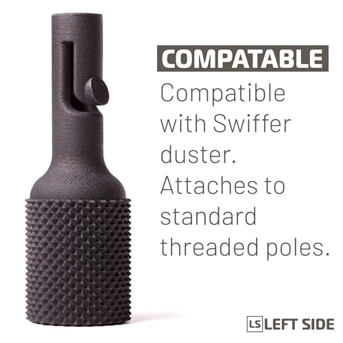 Image of Left Side Swift Reach Treaded Pole Adapter for Swiffer Duster