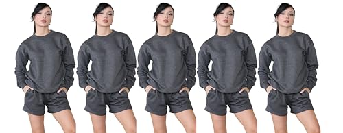 Image of Super Nova Sweatshirts for Women UK | Women's Classic Sweatshirt | Multiple Colors & Sizes | Women's Sweatshirt (UK, Alpha, XXL, Regular, Regular, 5, Charcoal)