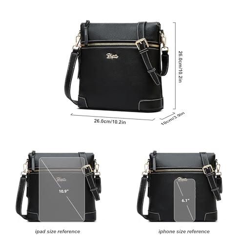 Image of BOYATU Leather Crossbody Bag for Women: Designer Shoulder Purse for Travel - Trendy Genuine Leather Handbag for Everyday
