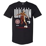 500 LEVEL Sophia Wilson Portland Thorns FC Bitmap Heavyweight Tee (Black, XX-Large)