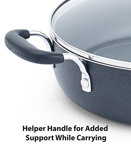 T-Fal B36290 Specialty Nonstick 5 Quart Jumbo Cooker Saute Pan With Glass Lid, Black #TOP5