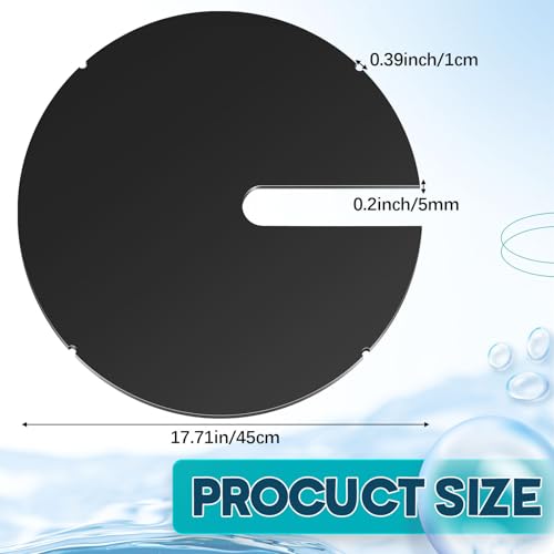 Image of 17.71 Inch Sump Pump Cover Plastic Submersible Sump Basic Cover Black Septic Tank Lid for Water Pump Basin Bucket Outdoor Well (Side Notch)