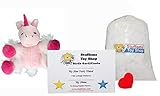 Teddy Mountain Make Your Own Stuffed Animal Mini 8 Inch Very Soft Pink Unicorn Kit - No Sewing Required!