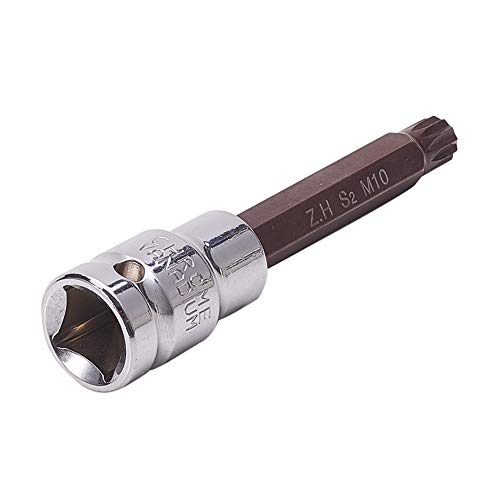 Utoolmart 1/2" Drive X M10 (10Mm) Triple Square Spline Bit Socket, S2 Steel Bits, Cr-V Sockets 4" Length 1Pcs #TOP19