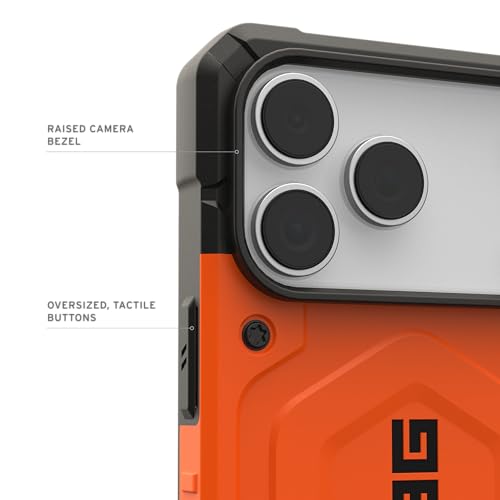Image of Urban Armor Gear UAG Pathfinder Magnetic Compatible, Rugged Shockproof Anti-Slip Military Grade Protective Case /Cover Designed for iPhone 17 Pro Max (2025) - Orange