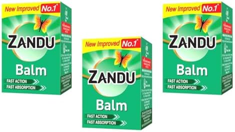 Zandu Balm, 25ml X Pack of 3, Ayurvedic balm for effective relief from Headache, Body Pain, Sprain and Cold
