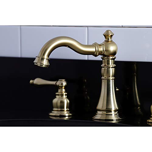 Kingston Brass Fauceture FSC1973AL English Classic Widespread Bathroom Faucet, Brushed Brass, 5-5/16" thumbnail 6