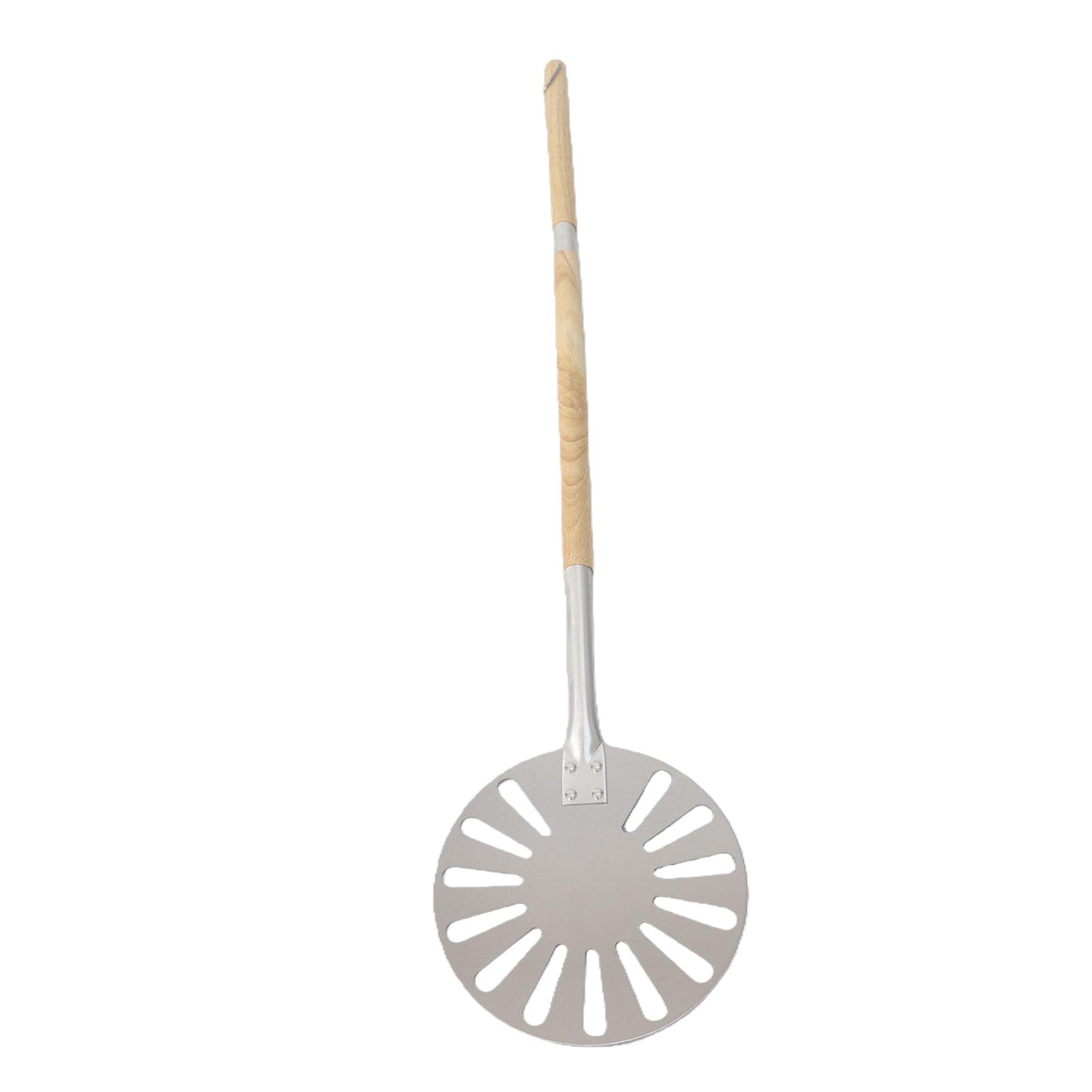 Pizzawender, Edelstahl-Pizzawender mit Perforiertem Spatel, 23 Cm, 9,1 Zoll, Abnehmbarer 79 Cm, 120 Griff für das Backen Im Pizzaofen Im Freien