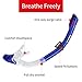 SwimStar Snorkel Set for Women and Men, Anti Fog Tempered Glass Snorkel Mask for Snorkeling, Swimming and Scuba Diving, Anti Leak Dry Top Snorkeling Gear Panoramic Silicone Goggle No Leak Blue