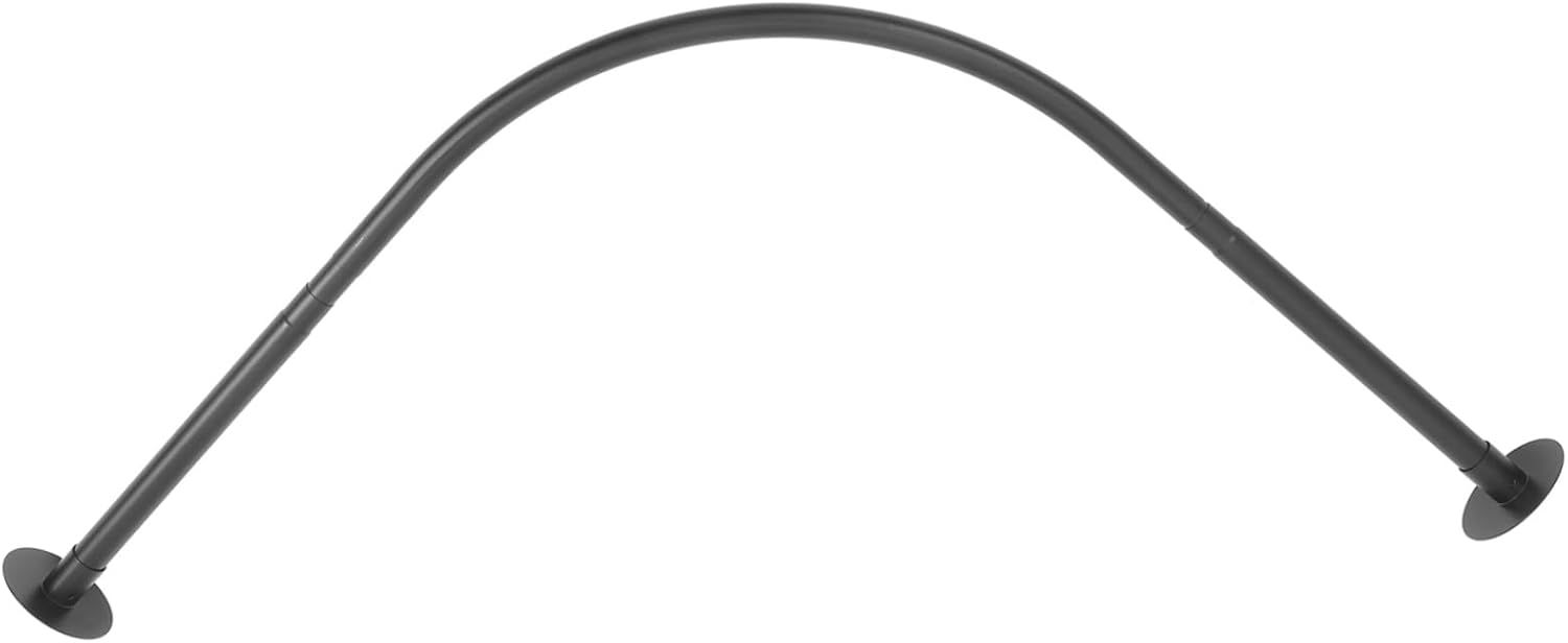 Mobestech Adjustable Curved Tension Curtain Rod Telescoping Shower Curtain Rod Design Easy Installation for Bathrooms and Closets No Damage to Walls