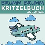 Brumm Brumm - Kritzelbuch ab 2 Jahren.: Dickes Malbuch für kreative Kinder mit 50 Malvorlagen für Fahrzeuge zum Kritzeln und Ausmalen. Auto, Bagger, Feuerwehr, Polizei, Fahrrad, Schiff, Rakete u.v.m.