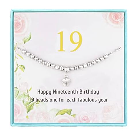 Futesheel 19th Birthday Gifts for Girls, 19 Beads Necklace for 19-Year-Old Girl, Sweet 19 Gifts for Girls, 19 Year Old Birthday Gift Ideas, Sweet 19 Birthday Jewellry for Teenage Girl Gifts Cover