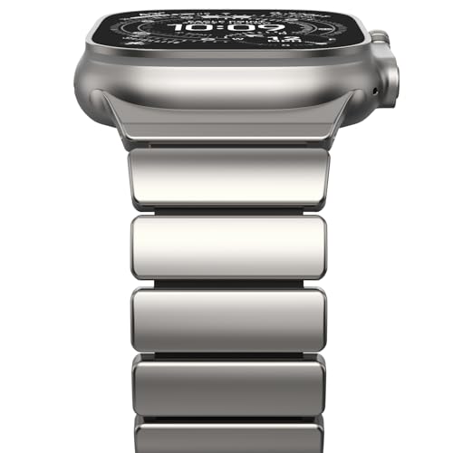Bracelet en titane de luxe NewWays pour Apple Watch Ultra et Series titane silicone robuste
