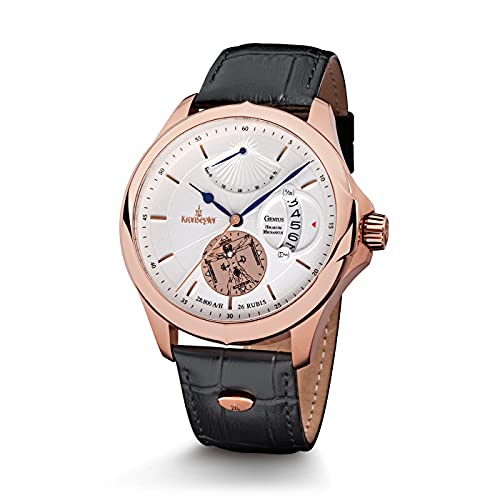 Preisvergleich Produktbild Kronsegler Genius - Horarium Mechanicus - Herren Armbanduhr Automatik rosevergoldet-silbern