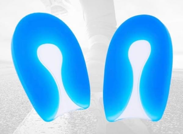 1pair U-shaped Silicon Gel Shoe Insoles For Heel Spurs, Plantar Fasciitis, Heel Pain Relief, Super Soft Heel Pads For Shock Absorption For Men And Women (L)