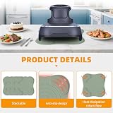 3T6B Pasuje do Ninja Crispi Air Fryer, antypoślizgowe, silikonowe akcesoria, odporne na wysokie temperatury, silikonowe podkładki pod podkładki, jakość żywności, ochrona blatu roboczego, akcesoriów