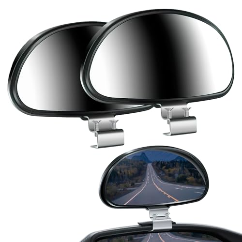 2Pcs Rétroviseurs de Conduite Accompagnée, Miroirs Convexes Réglables à 360° pour Angle Mort, Universels pour Toutes Voitures - Amélioration de la...