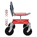 UDIYO 2025 New 360° Swivel Garden Cart Seat - Height Adjustable Rolling Stool with Tool Tray & All-Terrains Wheels, 330Lbs Heavy Duty Gardening Stool for Seniors, Elderly, Knee Pain Relief (Red)