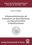 Schadensdatenbanken als Instrument zur Quantifizierung von Operational Risk in Kreditinstituten. (Studienreihe der Stiftung Kreditwirtschaft an der Universität Hohenheim, Band 35)