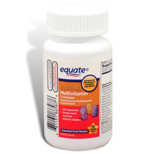 Equate Children's Multivitamin Complete 60 Chewable Tabs Compare to Flinstones