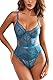 EVELIFE Body Damen Sexy Dessous Bodysuit BH mit Bügel Overall Reizwäsche Negligee Spitze Unterwäsche Babydoll Lingerie (Navy blau, XL)