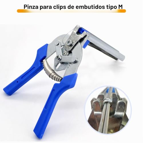 Miniatura 3 de Alicates Para Salchichas, 1 Juego De Alicates Para Vallas Hog, Alicates De Fijación De Alambre, 600 Piezas M Clips, Para Colchones, Coches, Cojines, Sofás, Vallas, Jaulas Para Mascotas