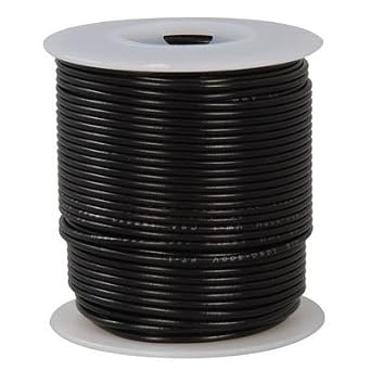 Jameco Valuepro 820-0. 20 AWG Black Stranded Tinned-Copper Hook-Up Wire, 100