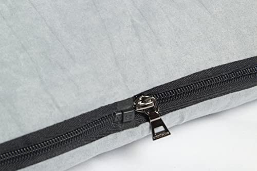 SUNNYDOGS Hundebett XXL | weiches, abwaschbare Hundematte mit Bezug | Kuschelkissen mit bequemem Rand für große Hunde | graues Hundekissen 120 x 80 cm