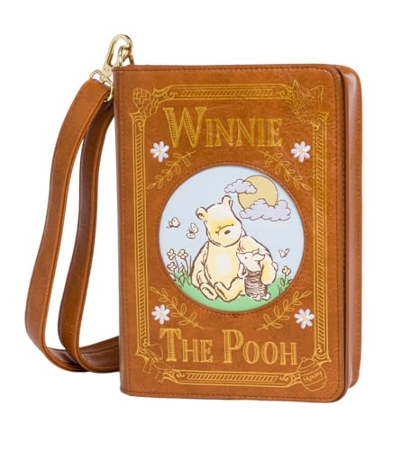 Image of Loungefly Disney Winnie The Pooh Book Figural Crossbody Bag Brown