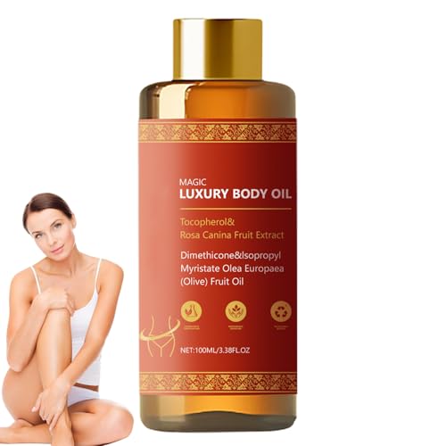 Aceite corporal cuidado de la piel – Aceite hidratante reafirmante para mujeres y hombres | Colágeno para la elasticidad | Aceite corporal nutritivo, fórmula, aceite de cuidado de absorción
