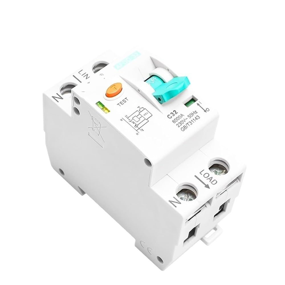 Disyuntor AFDD-32 Dispositivo De Detección De Fallas De Arco Disyuntor Interrupción Protección Contra Cortocircuitos Y Sobrecargas Componentes electricos(B Curve,32A)