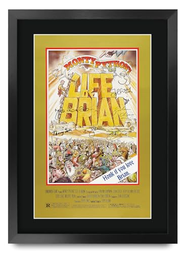 Image of HWC Trading Life of Brian Monty Python 1979 Gifts Printed Poster Signed Autograph Picture for Movie Memorabilia Fans - A3 Framed