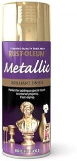 Rust-Oleum Multi-Purpose Aerosol Spray Paint 400ml Brilliant Finish Bright Metallic Gold (1 pack)