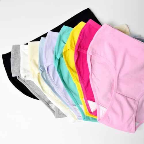 Girls 10 Pack Briefs Panties Cotton Soft Underwear for Kids Girls 7-8 8-10 10-12 12-142