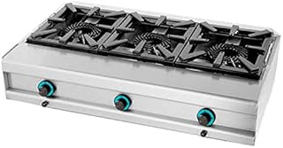 FORNELLO PROFESSIONALE A 3 FUOCHI A GAS ALTA POTENZA MACCHINA BAR HOTEL