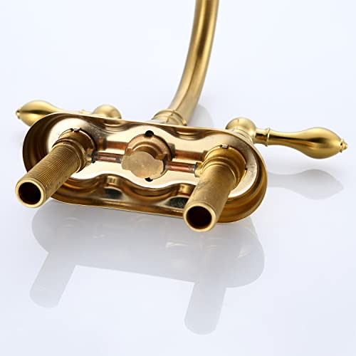 Derengge F-4501-Cs Two Handle Bathroom Sink Faucet With Pop Up Drain,Meets Cupc Nsf 61-9 Ab1953,Brushed Gold #TOP5