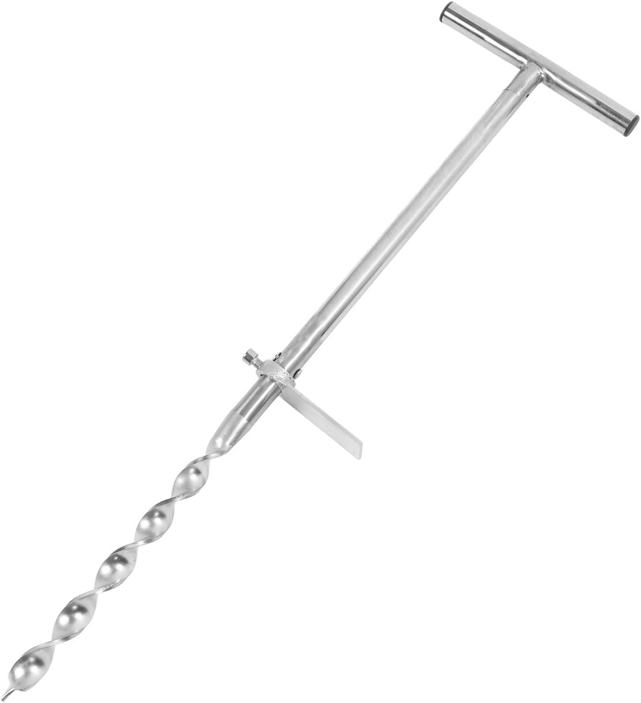 Soil Core Sampling Kit, Stainless Steel T Handle Soil Probe with 2 Sample Bags for Uncured and Non Dry