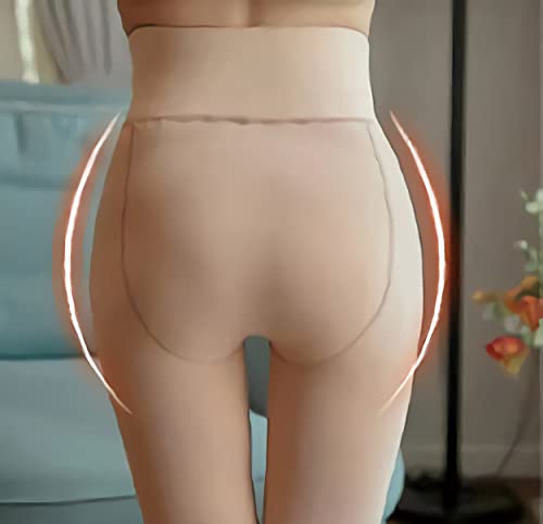 Image of Pubnico Skin Women Fleece Lined Tights, High Waist Winter Warm Control Top Tights,Thick Thermal Pantyhose Elastic Leggings