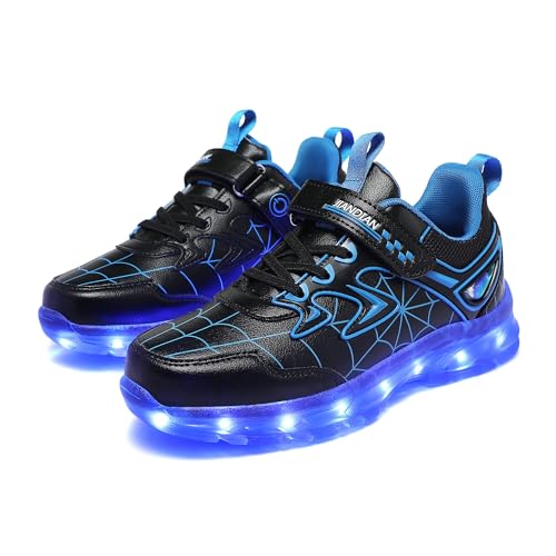 LED Light Up Shoes for Toddler Boys Girls Glow Sneakers with USB Rechargeable Flashing Lights, Non-Slip Sole for Kids Birthday, Christmas & Outdoor Activities Blue