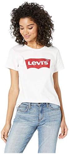 Levi's Women's Perfect Tee-Shirt, Core Housemark White, Small